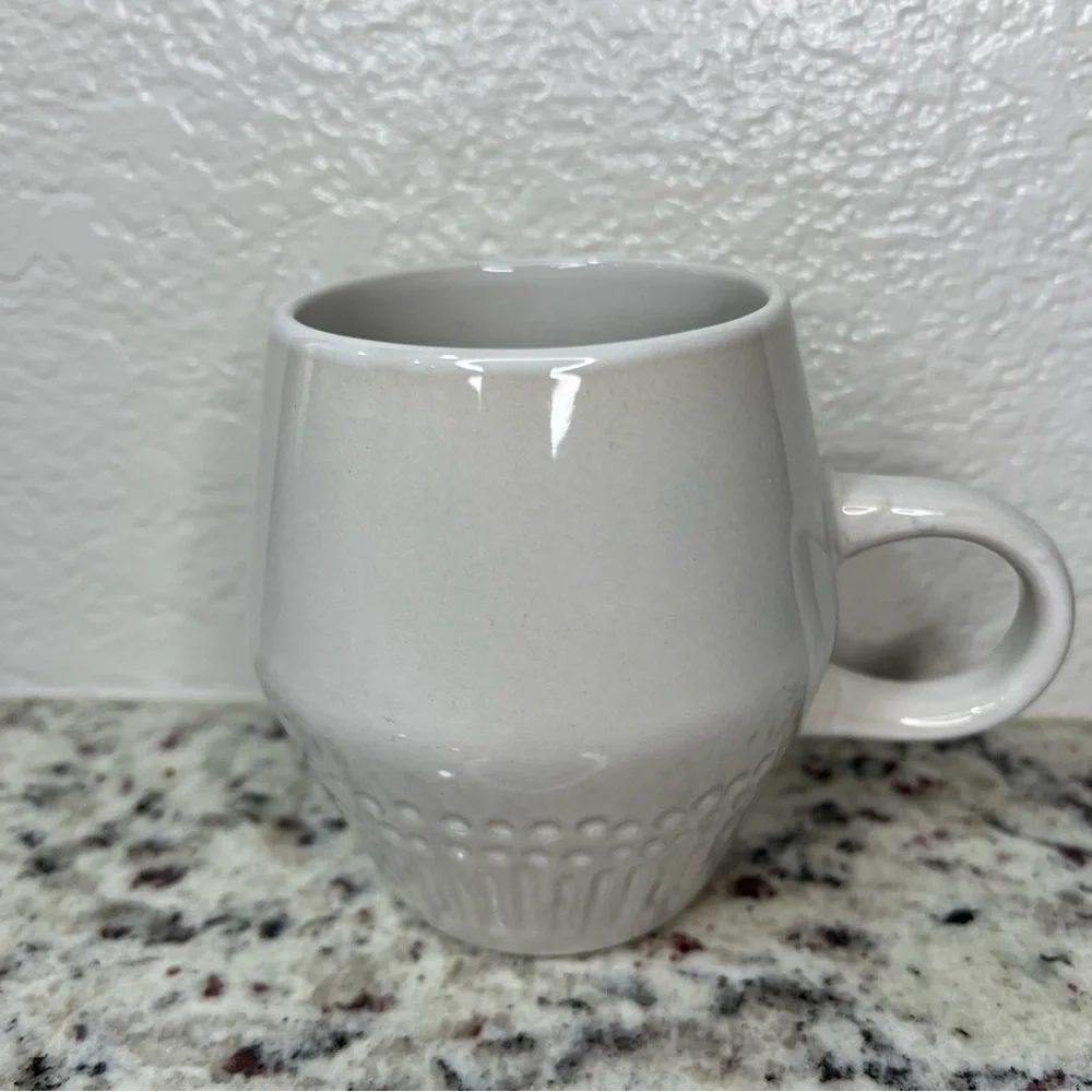 Crate&Barrel Coffee Cup Mug White Ivory Paige Russell Ceramic Replacement